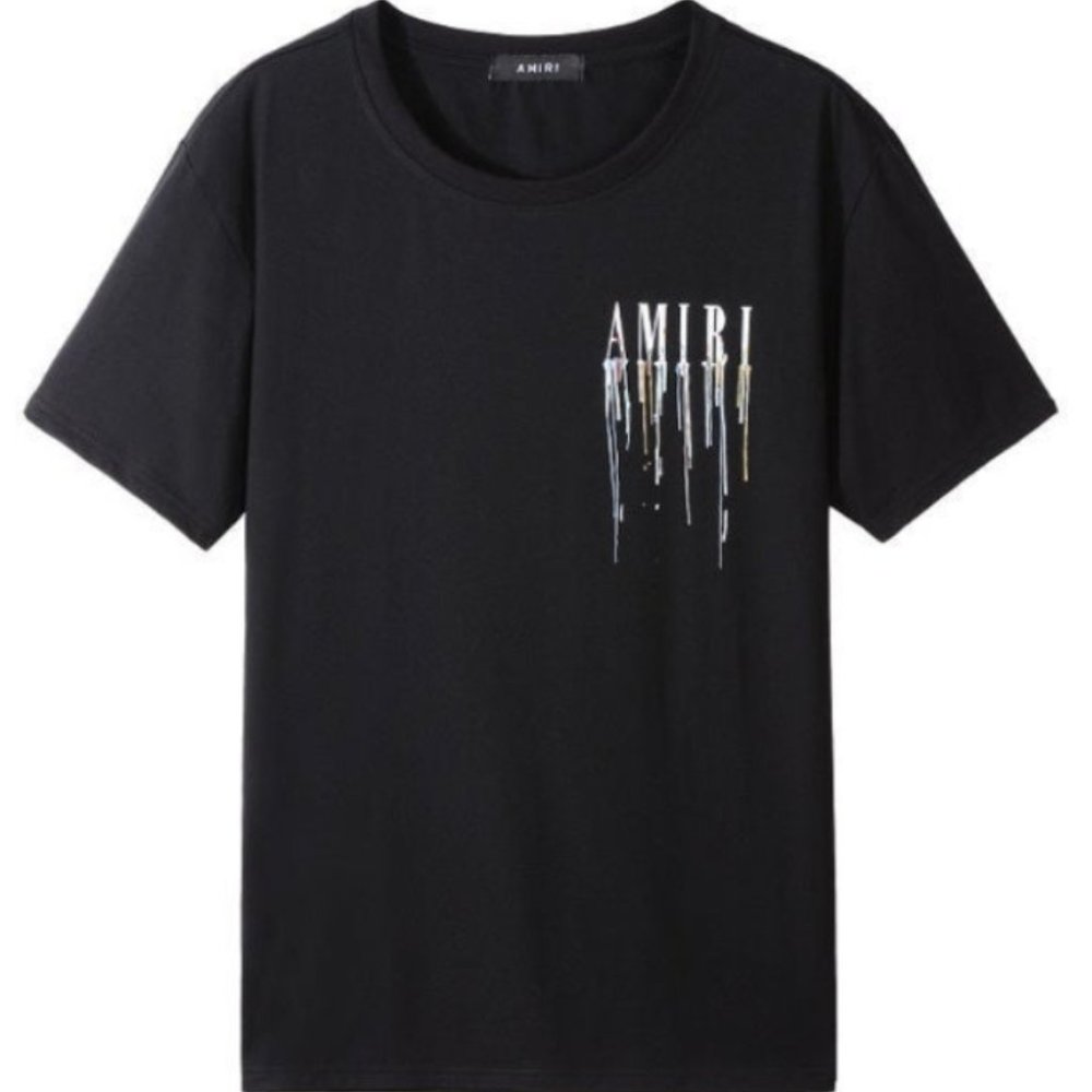 Mike Amiri Black Paint/Drip Multicolor T- Shirt